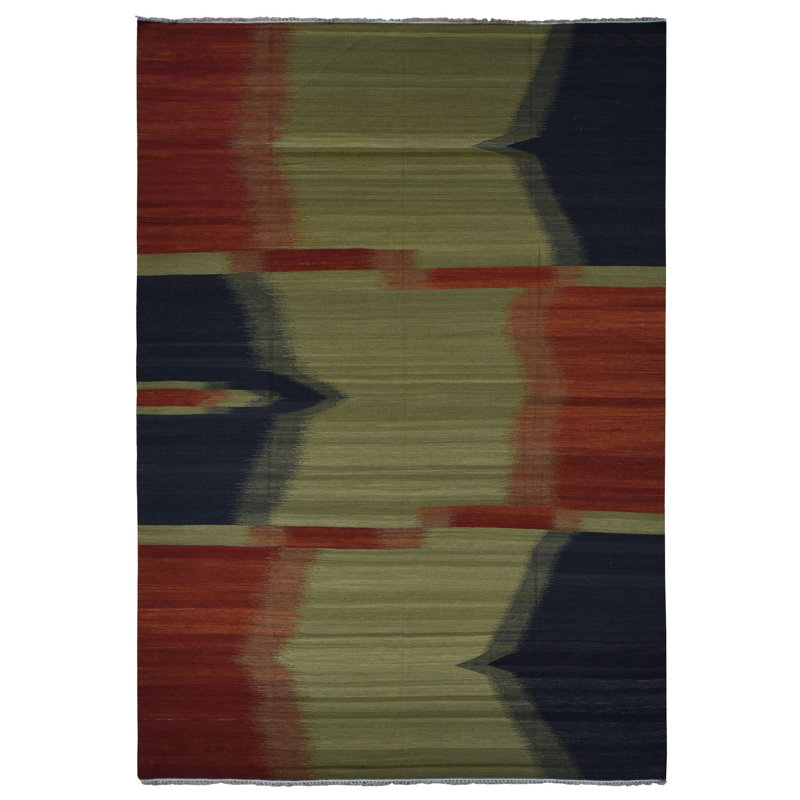 Tapis vert nouvel âge en laine 10 pi x 14 pi 6 po Arwyn