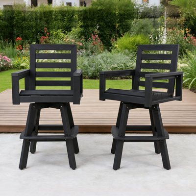 Patio Swivel HDPE Bar Stool