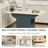 Wood Folding Dining Table with Wheels and Storage Rack