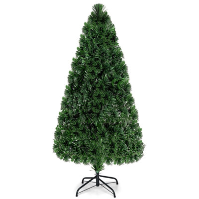 5 Feet Artificial Pre-Lit Fiber Optic PVC Christmas Tree With 7 Colors