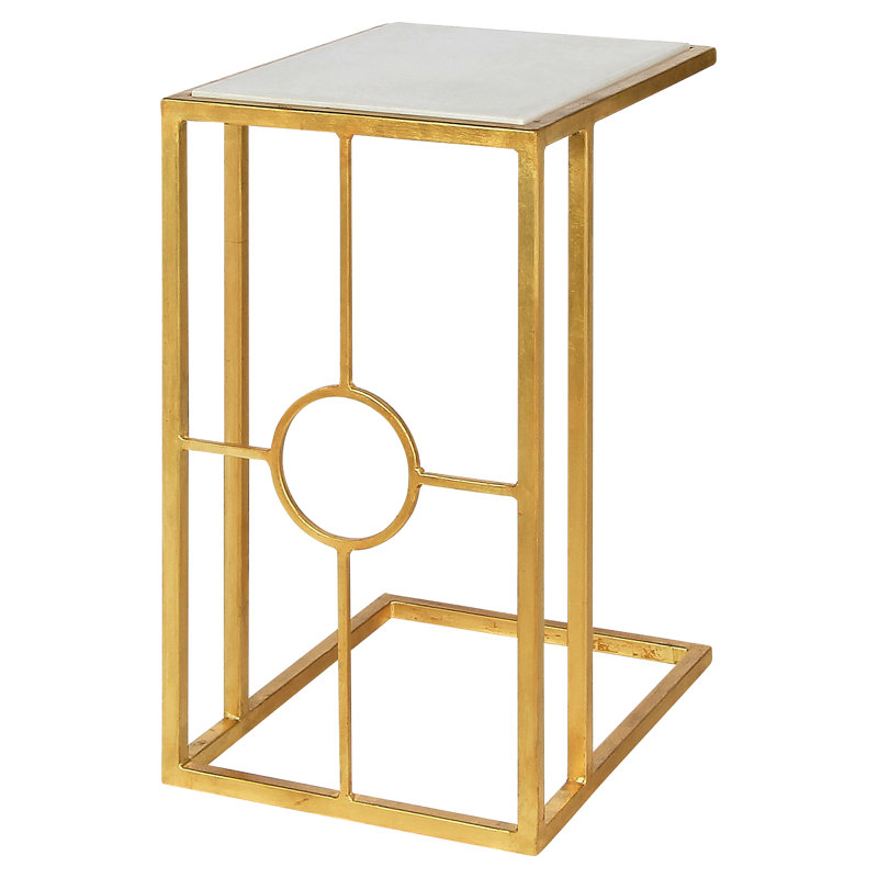 Hampton Martini C End Table, Carrera Marble