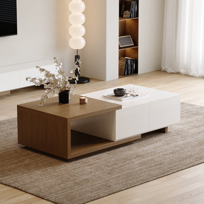 Quoint Extendable Coffee Table With 2 Drawers(47"-69")