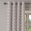 Rideau décoratif à œillets 2 panneaux East Urban Home, 50 po, blanc et taupe-106355229