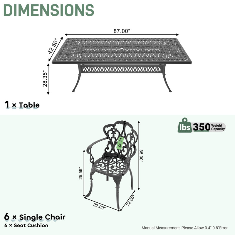 Rectangle extérieur, 6, P 22,05 po x l 21,65 po x H 35,83 po