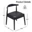 Ensemble de 2 chaises de salle à manger tissées à la main avec cadre en chêne massif et siège tissé à la main pour le salon-563775344