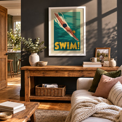 Dive Into Action Art Deco - Print