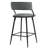Counter Stool, PU Seat & Metal Base with Footrest