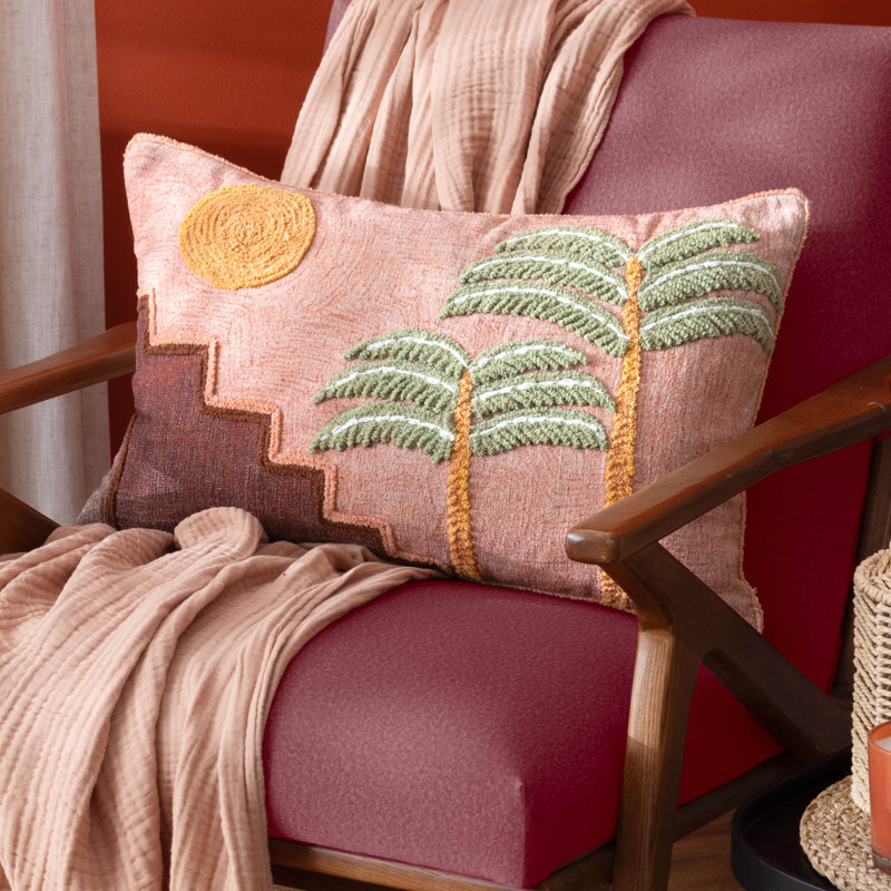Abstract Pink Rectangular Throw Cushion