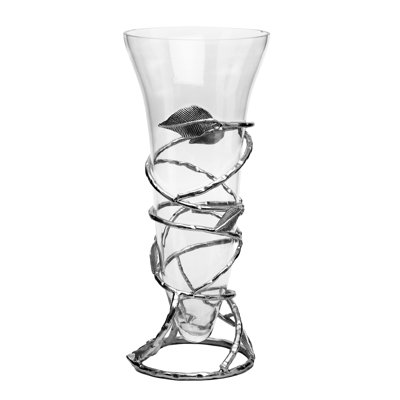 Vase de table de table de béquille maîtresse avec feuille Aquilla