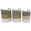 Handmade Seagrass Basket With Handles - Set of 3