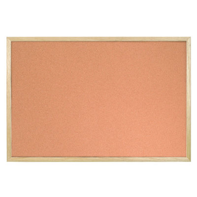 Mastervision Cork Push Pin Bulletin Board, 24" x 36", Pine Wood Frame, Wall Mount Kit Included