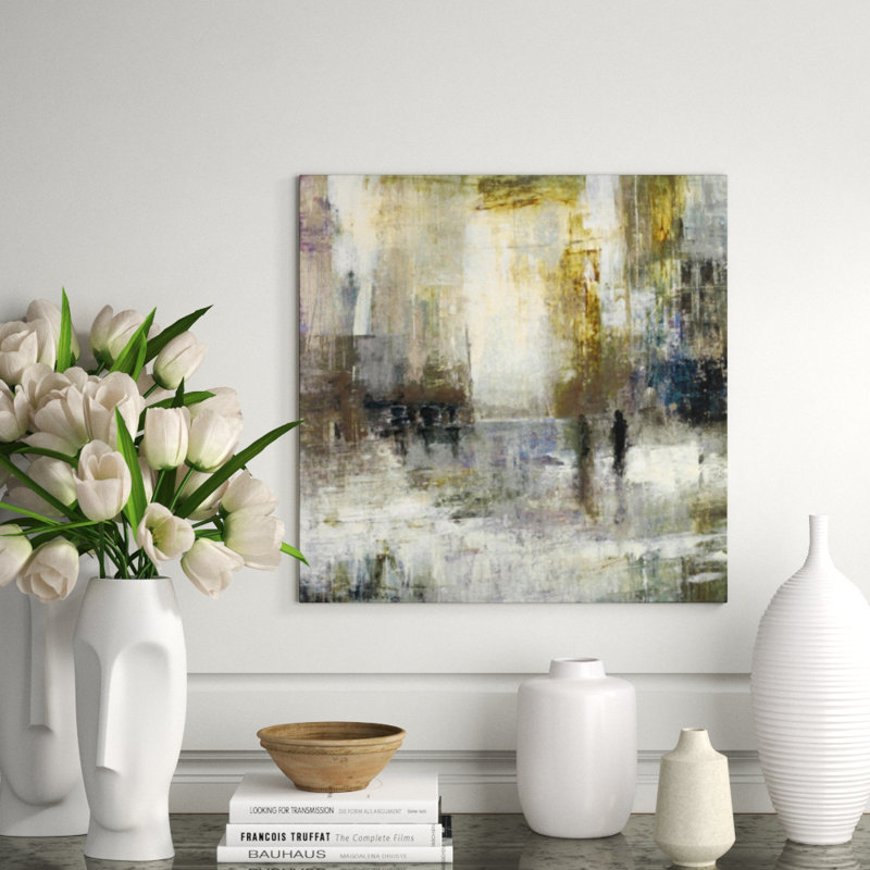 City Search Painting, 30" H x 30" W, Knife Gel