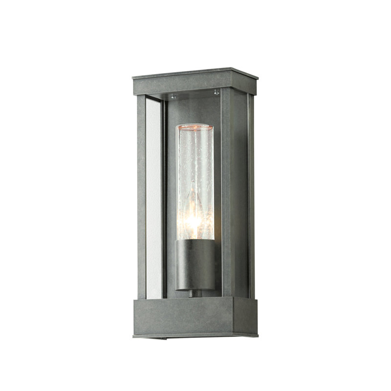 Portico Outdoor Wall Lantern, 23" H x 9.8" W x 7.1" D, Opal, Coastal White