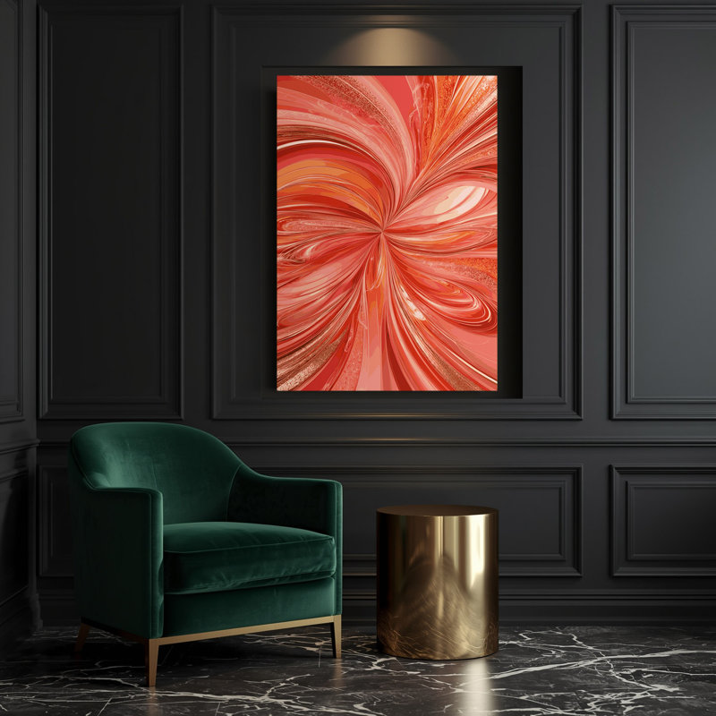 Art numérique sur toile, abstraction numérique 15, H 12 po x l 18 po