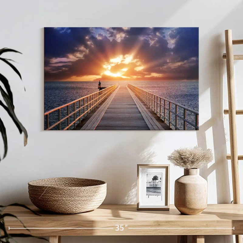 Aletra Dock au crépuscule, H 16 po x l 24 po