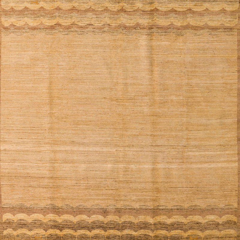 Tapis multicolore à motif abstrait Delasia, Carré 7 pi