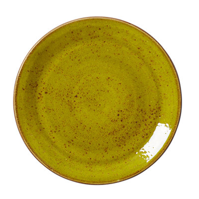 Assiette en forme de pomme craquelée