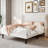 Ophir Queen Size Velvet Bed Frame with Vertical Channel Tufted Wingback Headboard, Upholstered Platform Bed with Wood Slats, No Box Spring Needed, Easy Assembly, White
