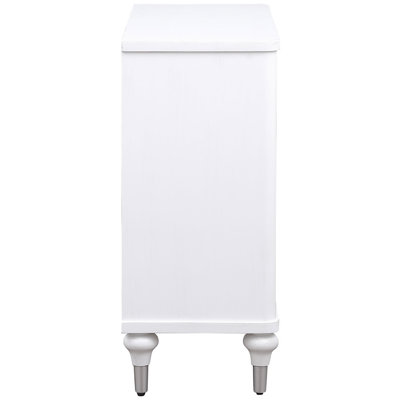 Franson 2-Door Mandala Accent Cabinet Distressed White