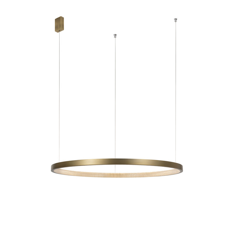 Vegas 1 - Light Antique Brass LED Pendant, 180cm H x 108cm W x 108cm D