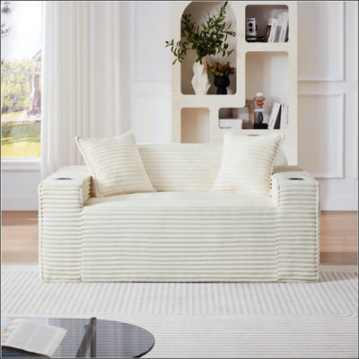 2Seater Sofa Boneless Couches No Assembly Required For Compact Living Rooms Apartments And Offices