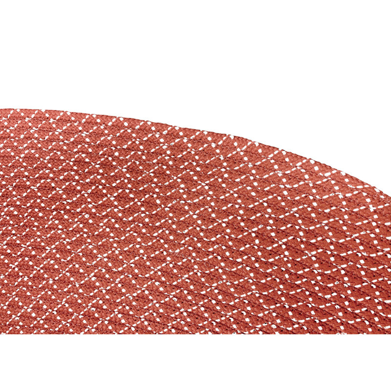 Tapis rouge à motif géométrique Rogalski, Tapis de couloir 24 po x 60 po