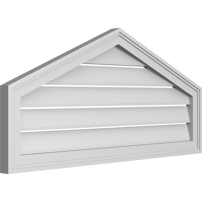 Peaked Surface Mount Signature Urethane Functional Gable Vent 5/12 Pitch, Primed Tan