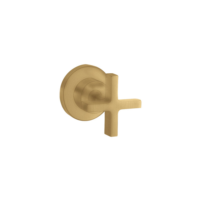 AXOR Citterio Volume Control Trim With Cross Handle, Brushed Gold Optic