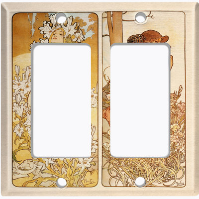 Copper Rust Patina Teal Print 2 - Gang Rocker Standard Wall Plate