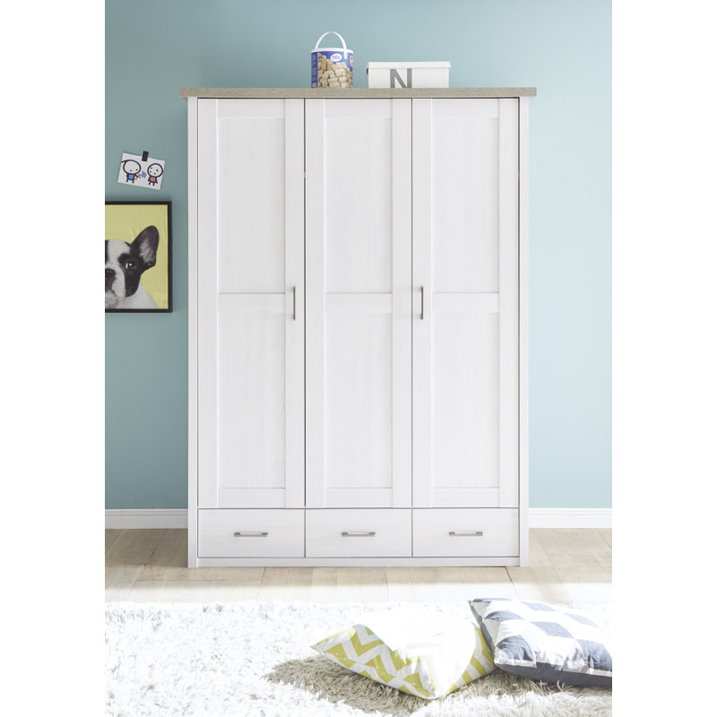 Yalaha 3 Door Manufactured Wood Wardrobe