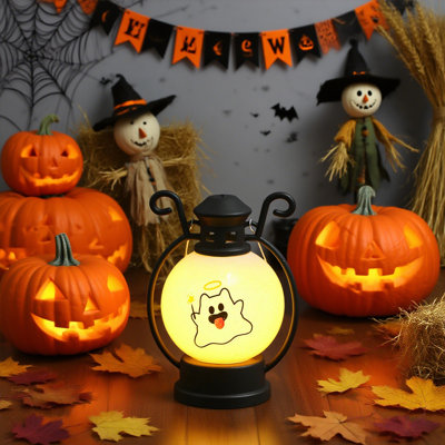 Décoration de fête d'Halloween citrouille d'Halloween lampe de fantôme avec crochet, un cadeau sacré pour la famille et les amis