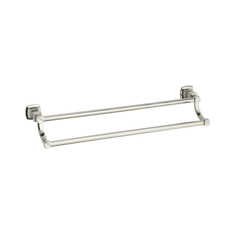 Margaux® Double 24" Wall Mounted Towel Bar, Vibrant Polished Nickel