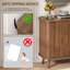 Armoire latérale à portes coulissantes avec tablettes réglables et panneaux latéraux courbés Solution de rangement minimaliste moderne-122810733