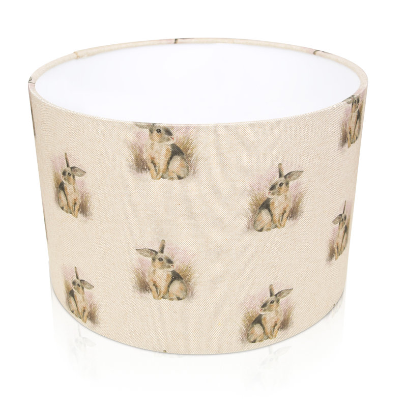 Shameka Linen Drum Lamp Shade ( Screw On ), 17.5cm H x 20cm W x 20cm D