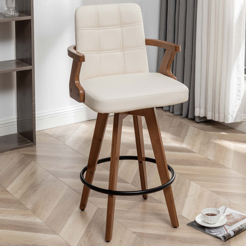 Corrales Swivel Bar Stool, Counter Stool (68cm Seat Height), Beige