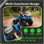 Les enfants montent sur un véhicule tout-terrain tout-terrain avec pneus antidérapants, supports de rangement, phares à DEL et Bluetooth, 3 à 5 ans-121690679