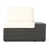 Coussin blanc / cadre gris