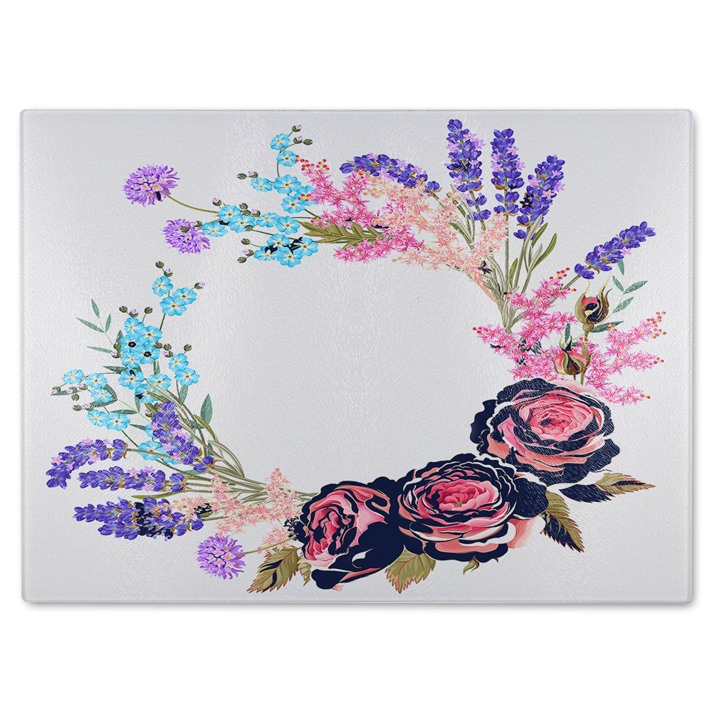 Beautiful Reath Glass Chopping Board