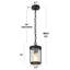 Luminaire suspendu d'extérieur 1 lumière Maliae