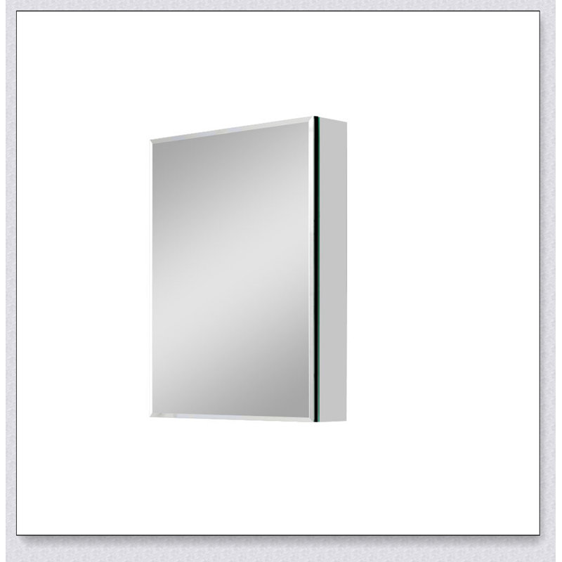 Armoire à pharmacie 15 po x 26 po avec miroir réglable et fixation murale en aluminium pour salle de bain, Noir / argenté