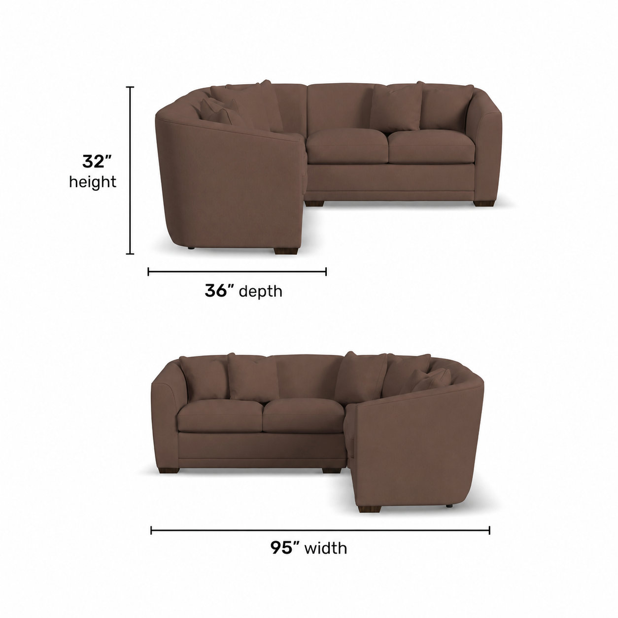 Upholstered L-Sectional, Lavender Burgundy Livesmart