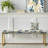 Floral Upholstered Gold Bench-130008550