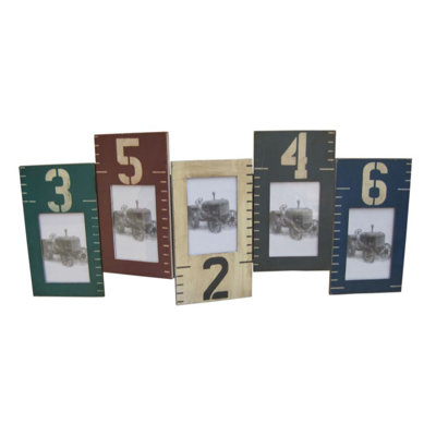 Multicolor Wood Picture Frame with Mat