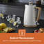 GEEPAS NordiQ 1.7L Electric Kettle | 3000W Rapid Boil Stainless Steel Jug Kettle Matte Finish with Wood Accents | Auto Shut Off Boil Dry Protection Detachable Filter | 2 Year Warranty-120613816