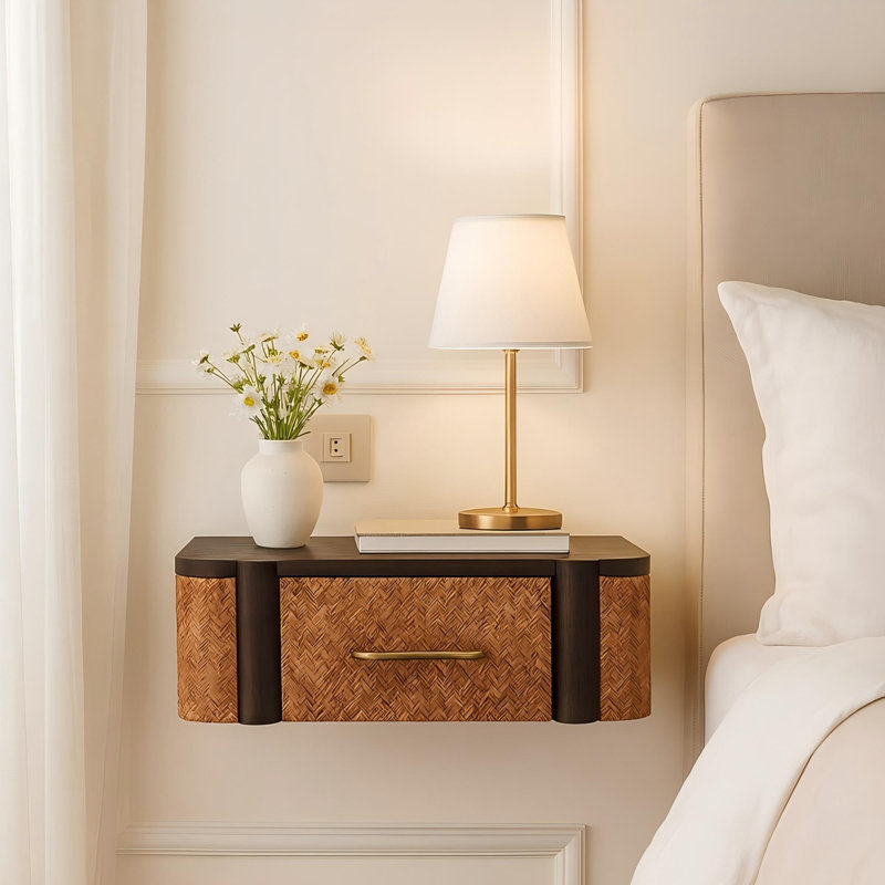 50.00cm W Solid Wood Bedside Table