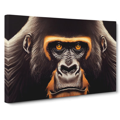 Captivating Gorilla - Wrapped Canvas