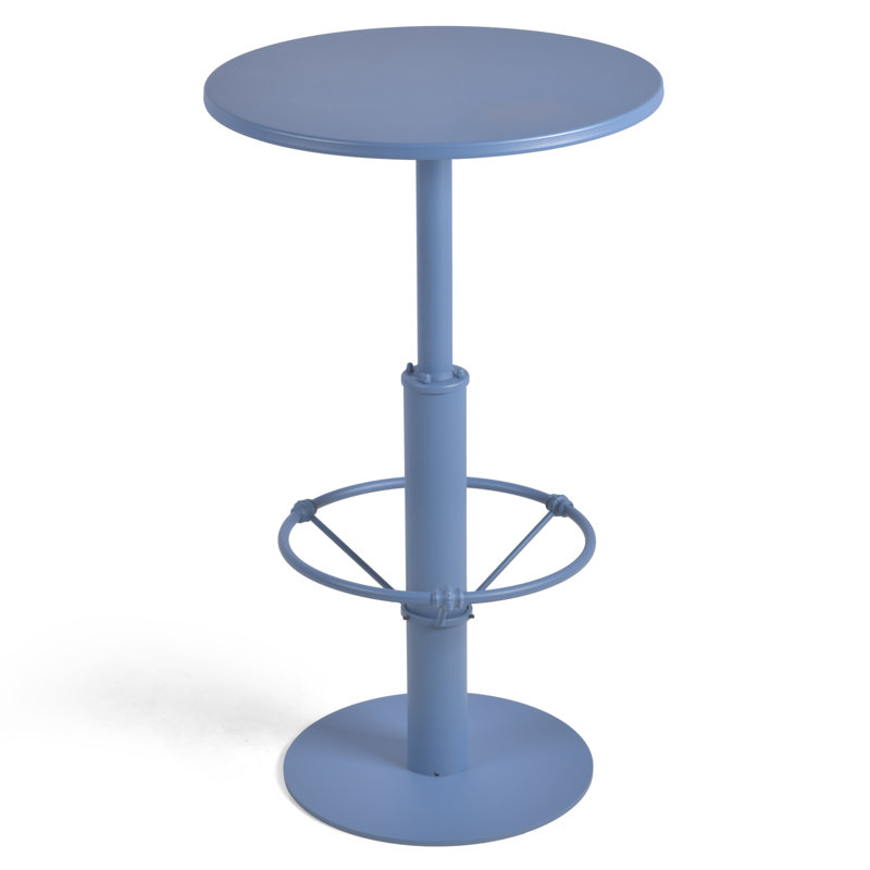 Iftikhar Round Metal Outdoor , 23.6'' in. W 23.6'' in. D, Blue