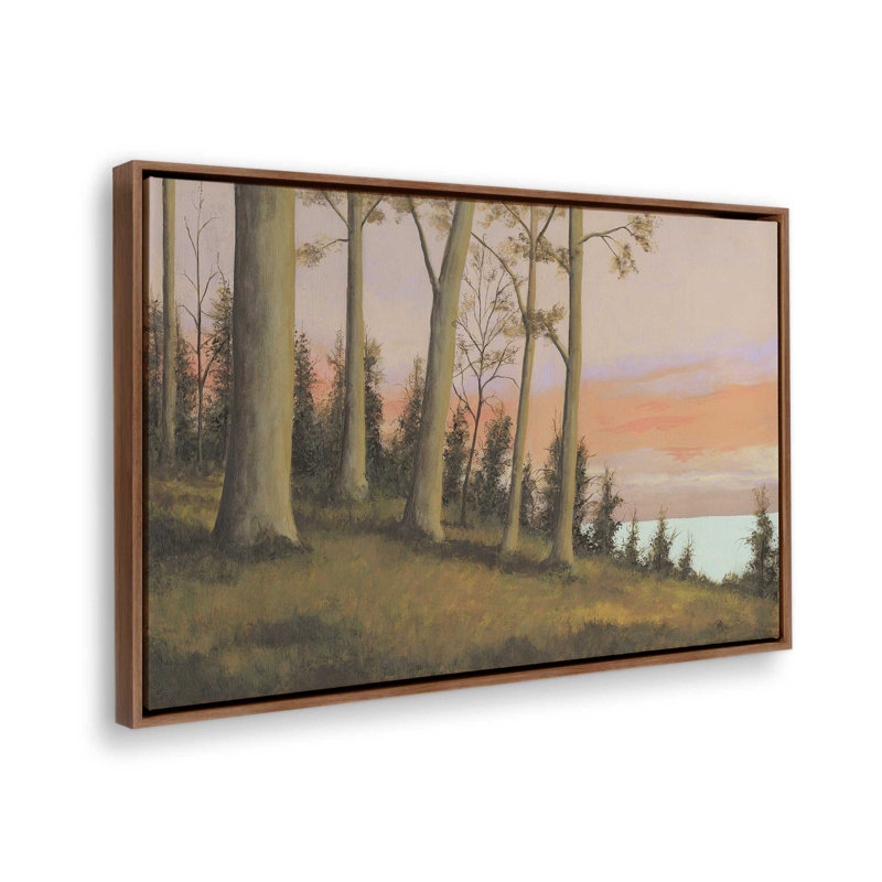 Impression sur toile, "Télécommande Lakeshore II" par Michael Willett, Brun, «Floater», reproduction encadrée sans passe-par