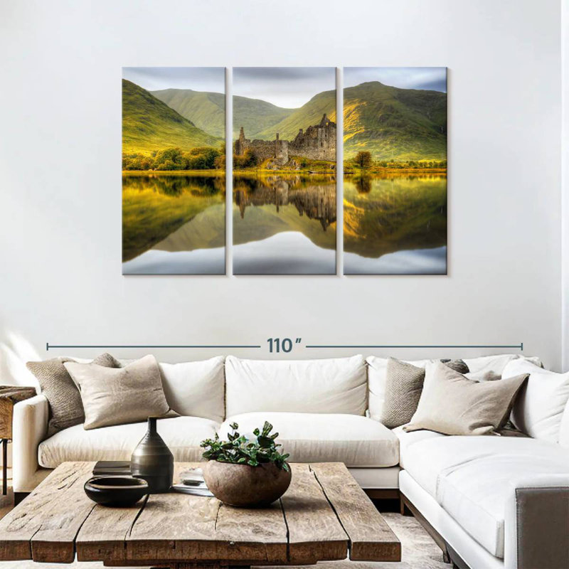 Lilie Kilchurn Castle Loch Reflection, 48" H x 74" W