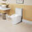 1.1/1.6 GPF Elongated Comfort Height Floor Mounted One-Piece Toilet, CUPC Certified, Watersense Cetified, Ceramic, White Color, Soft Close Seat